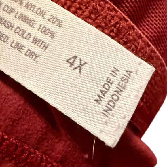 Auden Deep Wine Lightly Lined Lace Animal Print Bralette Size 4X - Picture 5 of 9